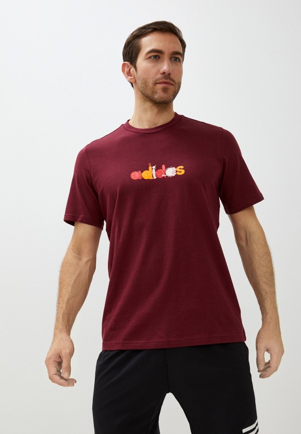 

Футболка adidas, Бордовый, M ILL G T 1