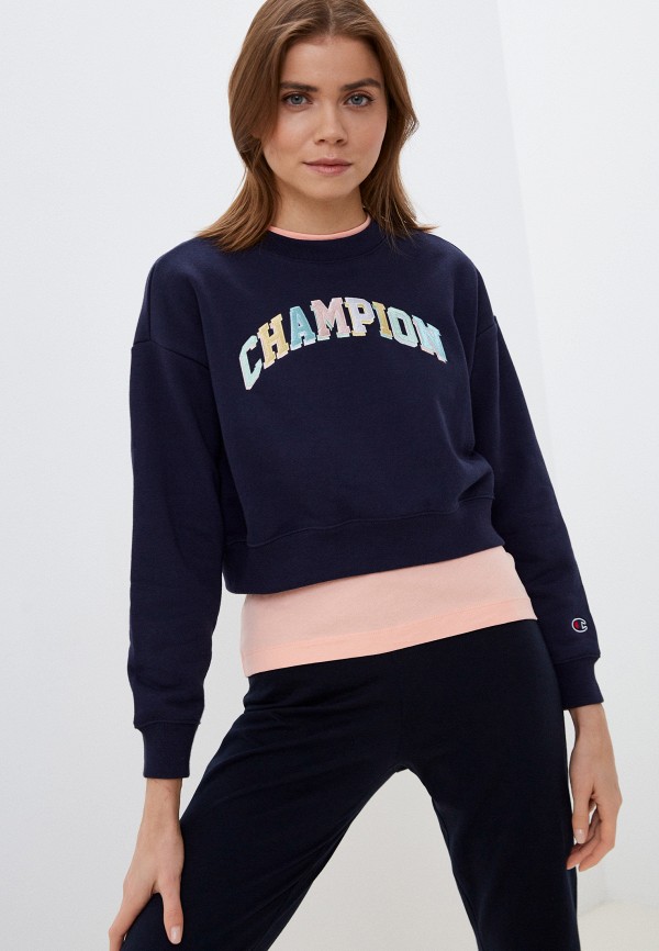 

Свитшот Champion, Синий, ROCHESTER College of Colors Crewneck Croptop