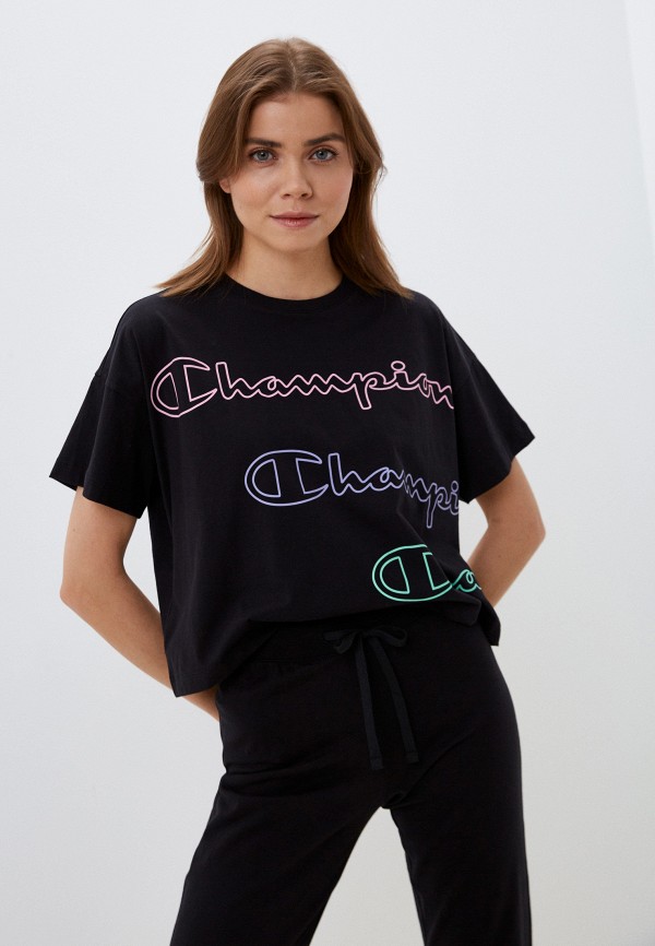 

Футболка Champion, Черный, LEGACY Box Block Crewneck T-Shirt