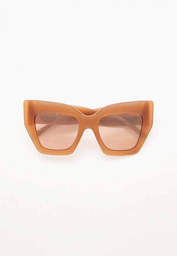 Очки солнцезащитные Elie Saab коричневого цвета