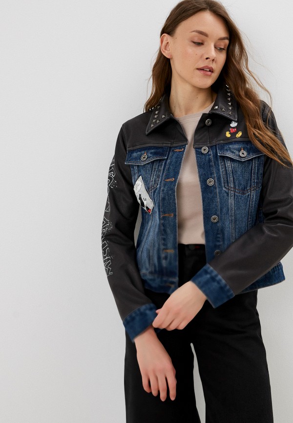 

Куртка кожаная Desigual, Синий, Desigual RTLABF684202