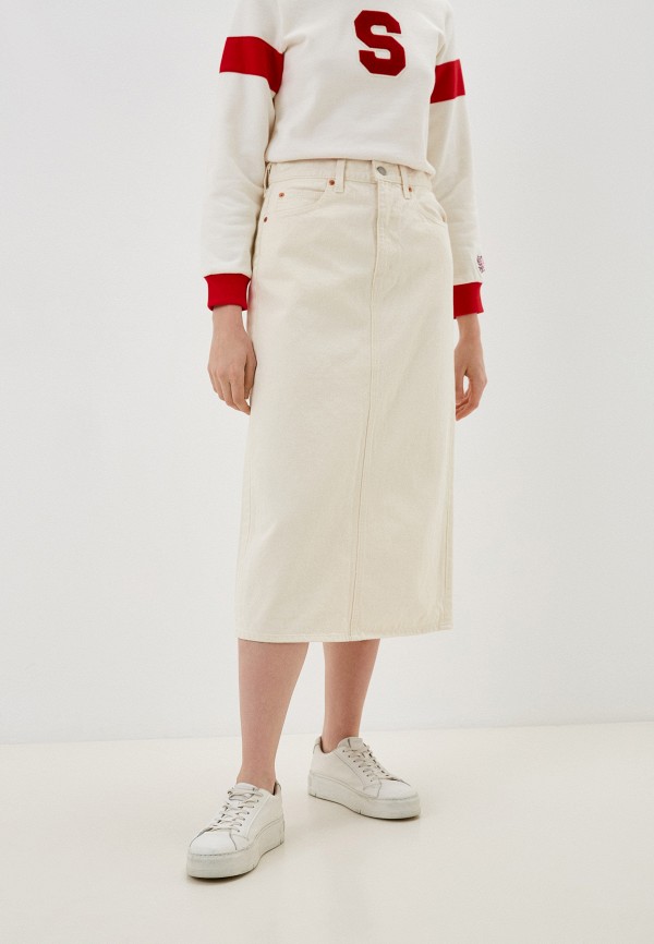 

Юбка джинсовая Levi's®, Бежевый, 70S MIDI SKIRT