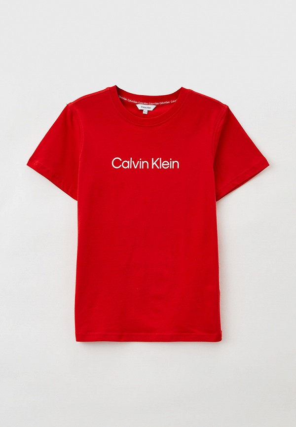 Футболка домашняя Calvin Klein красного цвета