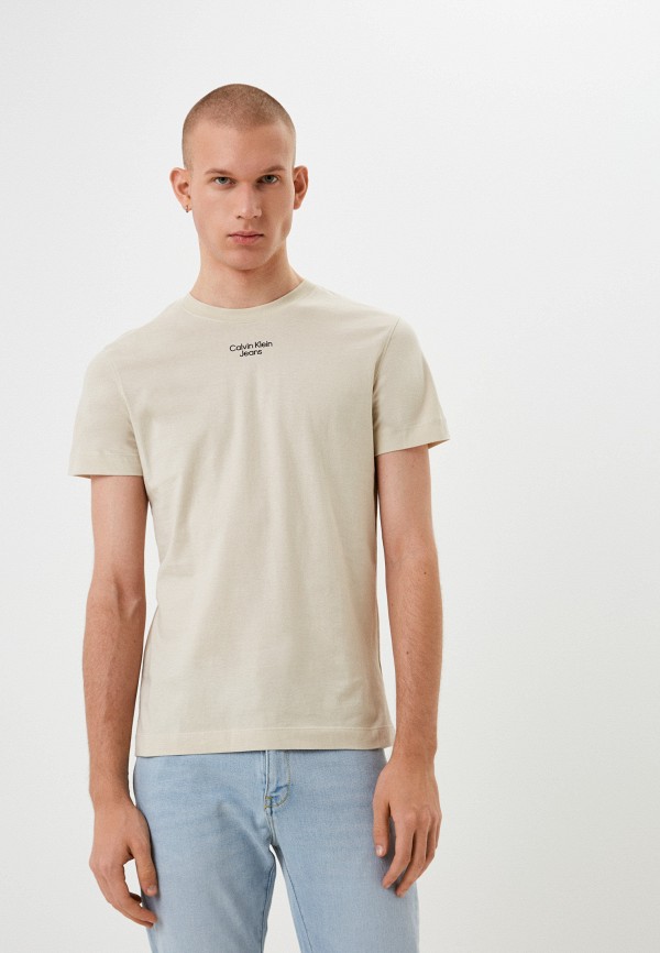 

Футболка Calvin Klein Jeans, Бежевый