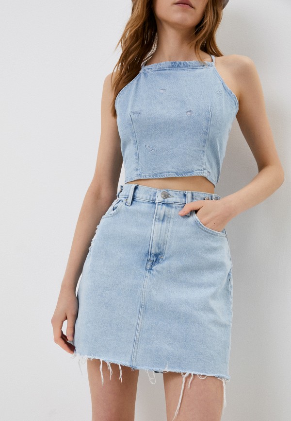 

Юбка джинсовая Tommy Jeans, Голубой