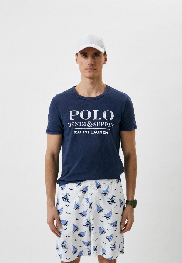 Футболка Polo Ralph Lauren синего цвета