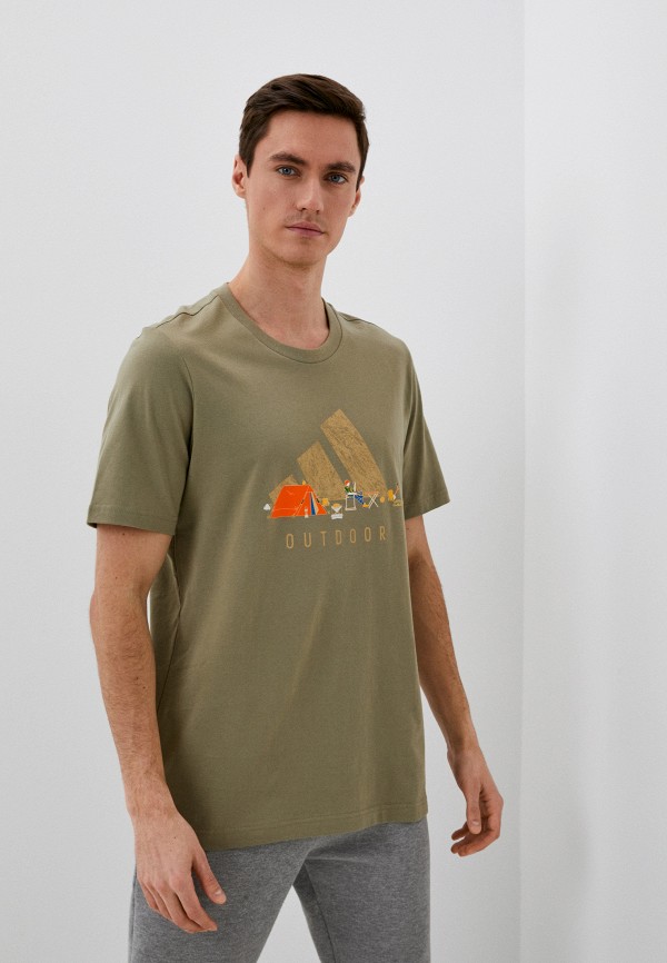 

Футболка adidas, Хаки, SS LOGO GFX T