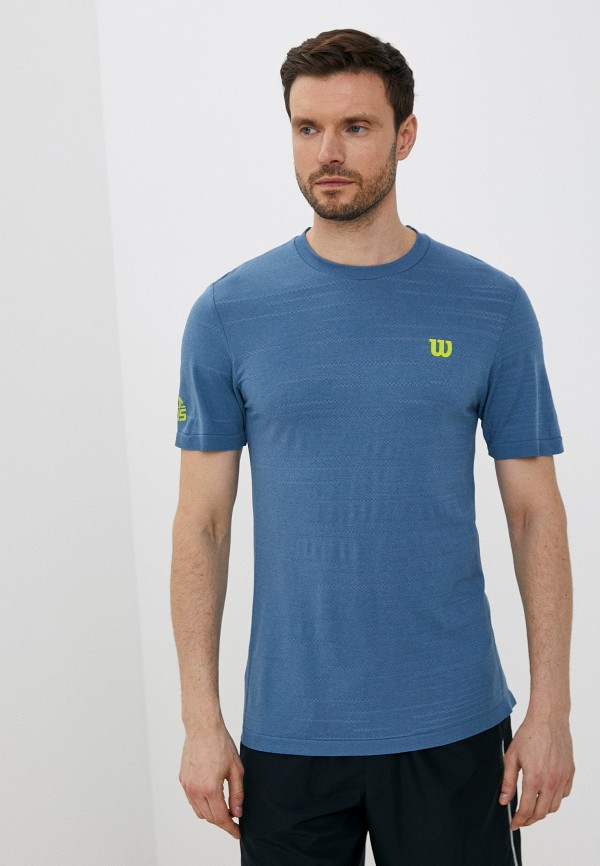 

Футболка спортивная Wilson, Синий, KAOS RAPIDE SEAMLESS CREW II