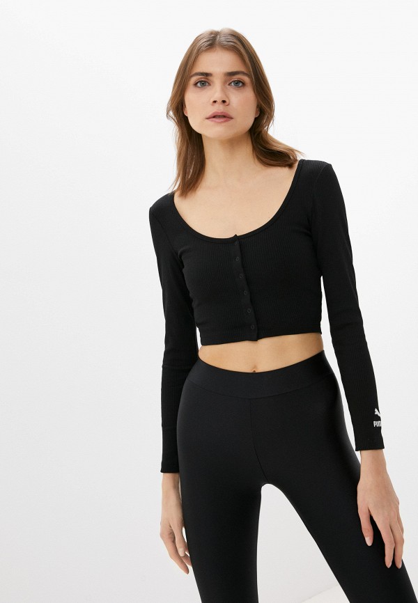 

Топ PUMA, Черный, Classics Ribbed Longsleeve Tee