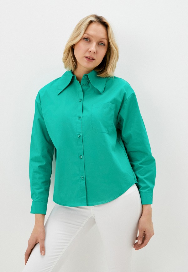 Рубашка Sela зеленого цвета