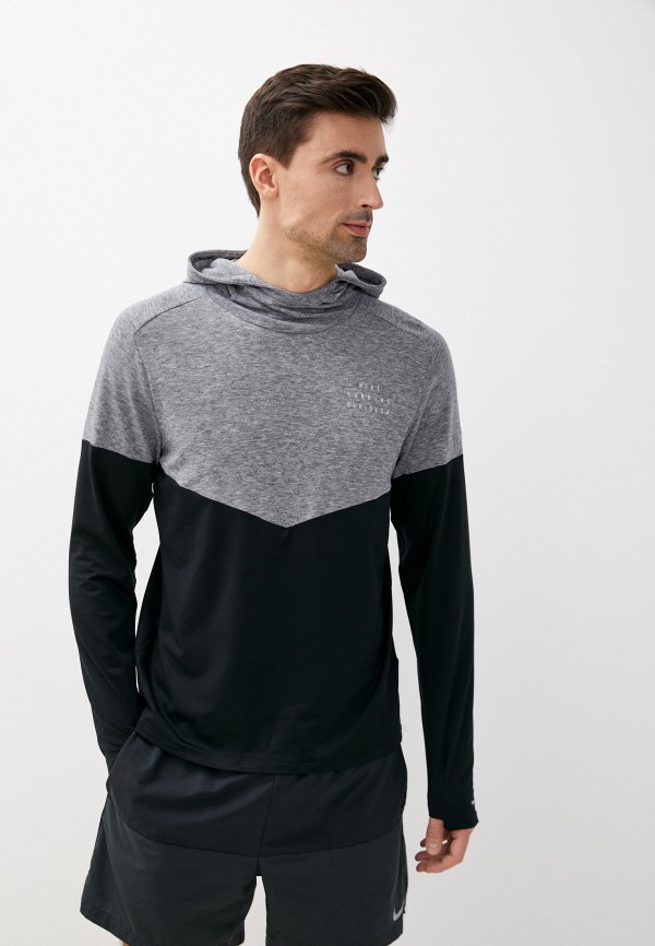 

Лонгслив спортивный Nike, Серый, M NK TF ELMNT RDVN HOOD