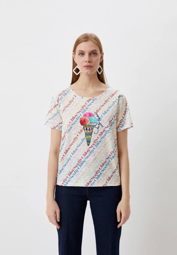 

Футболка See by Chloe, Разноцветный, Multicolor White 1