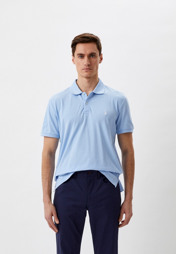 Поло Polo Golf Ralph Lauren голубого цвета