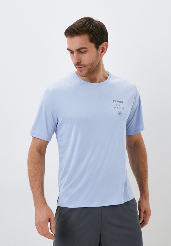 

Футболка спортивная Nike, Голубой, M NK DF UV RUN DVN MILER GX SS