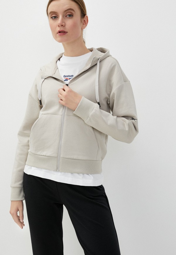

Толстовка Reebok, Бежевый, TS DREAMBLEND COTTON FZ