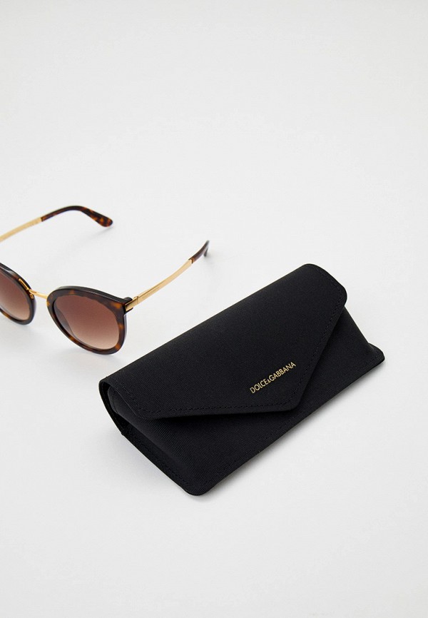 Очки солнцезащитные Dolce&Gabbana коричневый, размер 52, фото 4