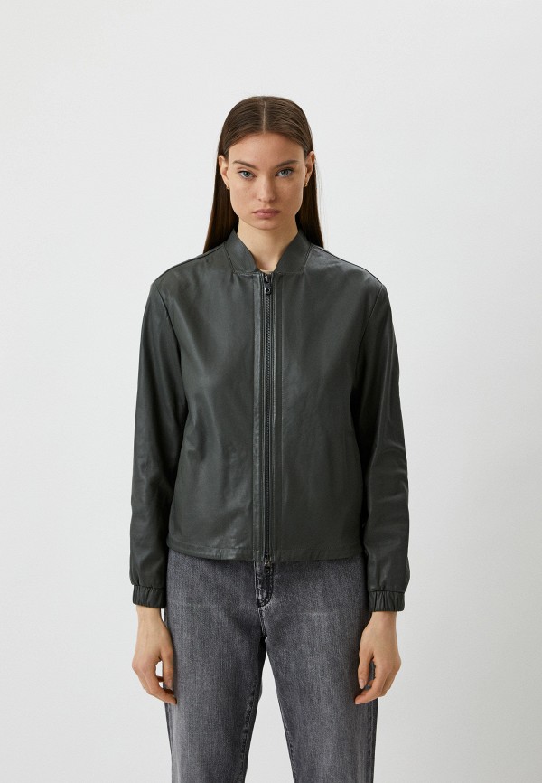 

Куртка кожаная Emporio Armani, Зеленый