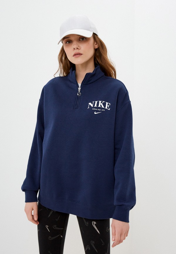 

Олимпийка Nike, Синий, W NSW ESSNTL FLC QZ GFX