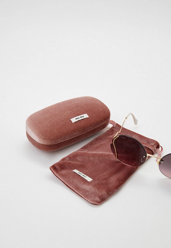 Очки солнцезащитные Miu Miu золотой, размер 61, фото 4