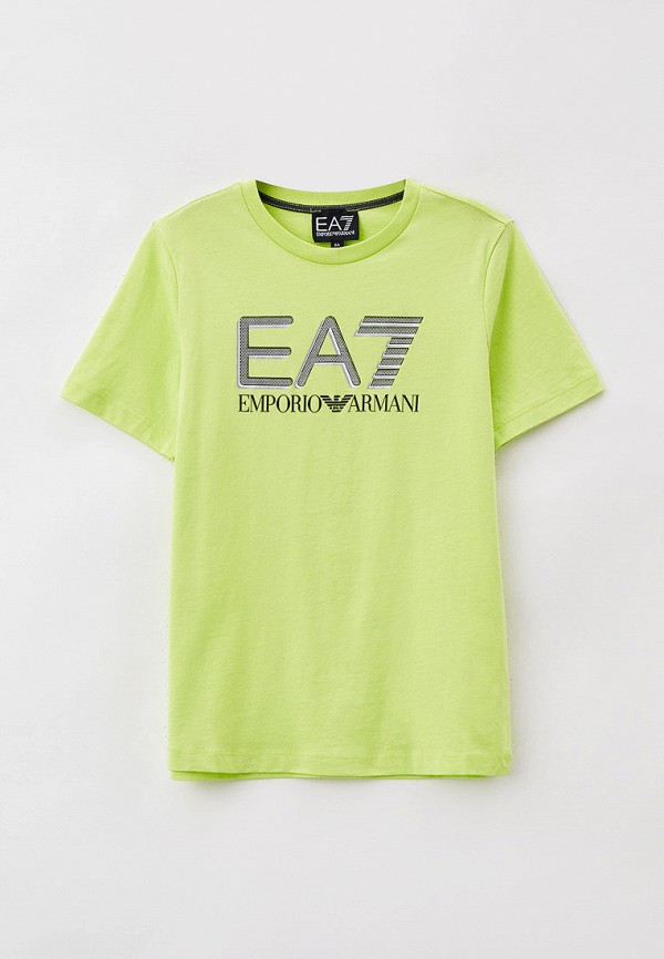 Футболка EA7 зеленого цвета
