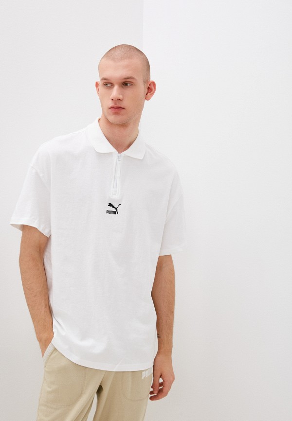 

Поло PUMA, Белый, Classics Boxy Zip Polo