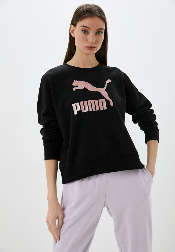 

Свитшот PUMA, Черный, Classics Metallic Logo Crew TR
