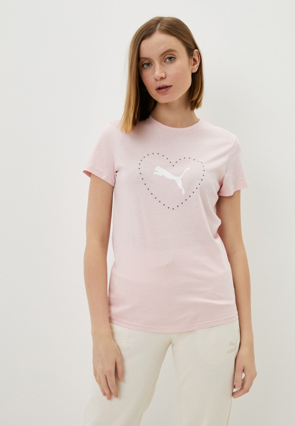 

Футболка PUMA, Розовый, Valentine"s Day Graphic Tee