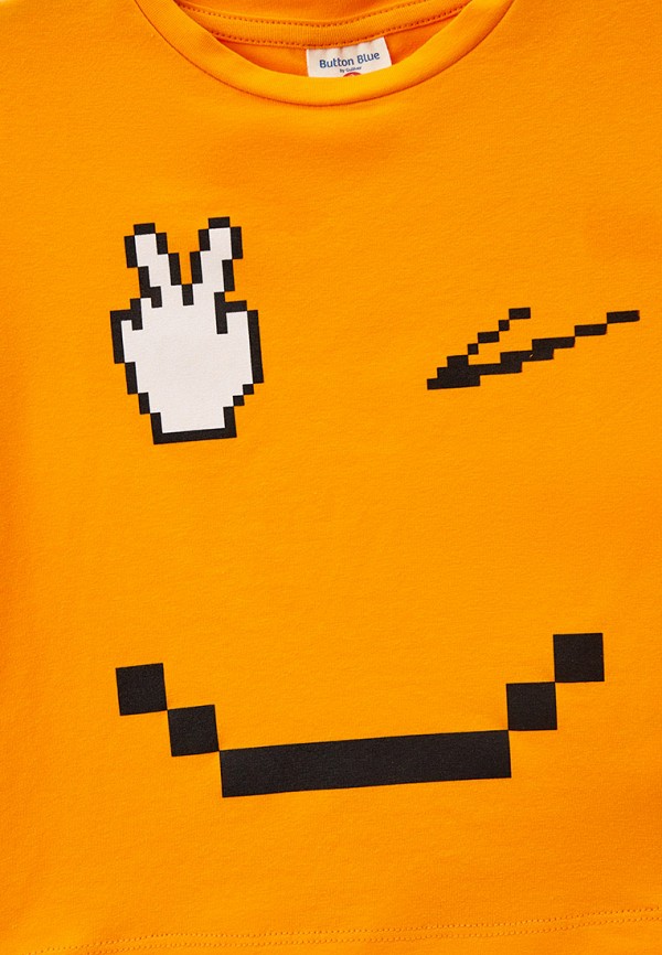 Футболка Button Blue оранжевый, размер 98, фото 3