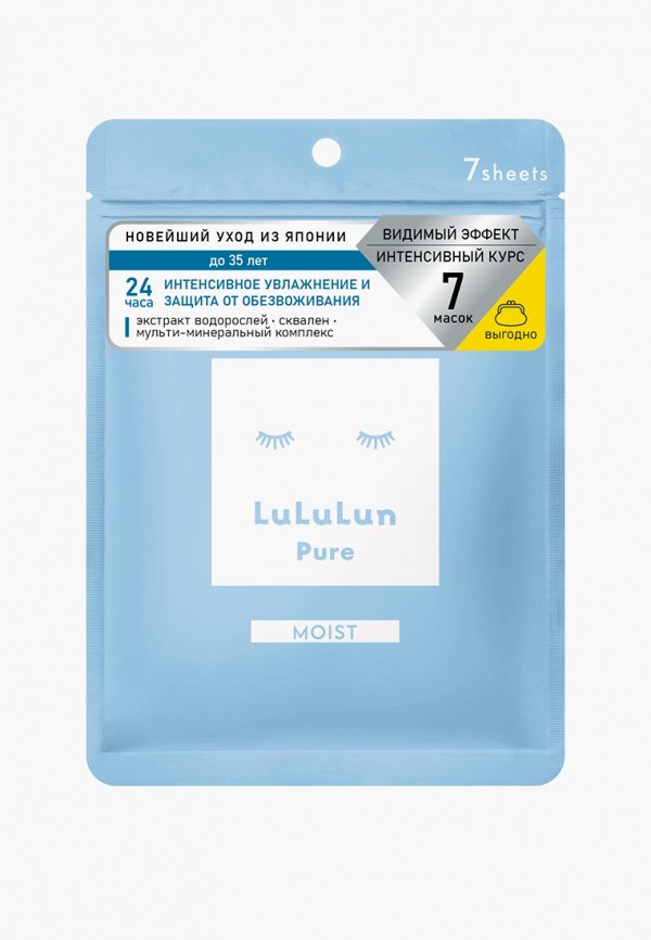 Маска для лица LuLuLun “Глубокое Увлажнение Обезвоженной Кожи” Face Mask Pure Moist Blue 7 маска для лица lululun маска глубокое увлажнение обезвоженной кожи face mask moist blue 10