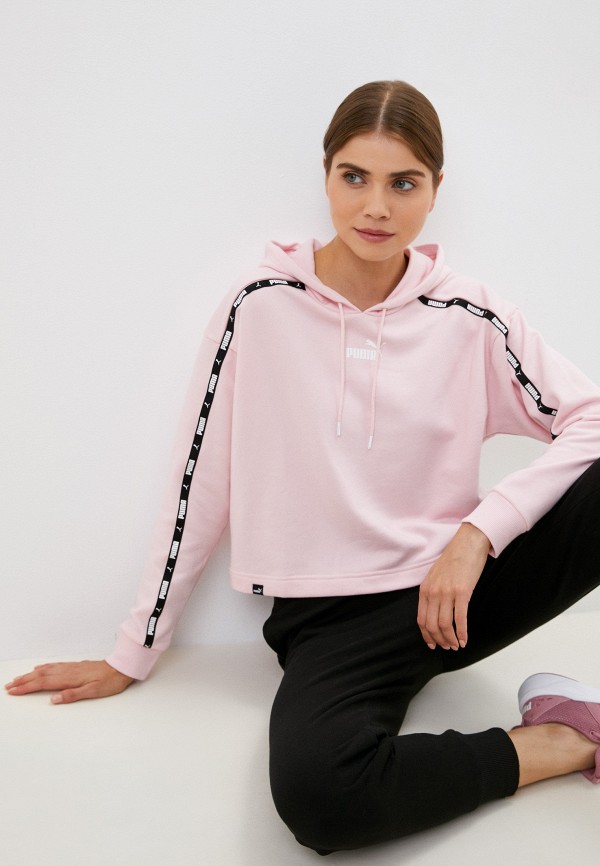 

Худи PUMA, Розовый, Power Tape Cropped Hoodie TR