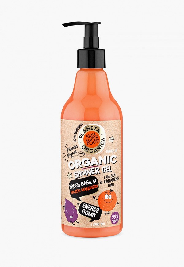 

Гель для душа Planeta Organica, Прозрачный, Skin Super Food «Energy bomb», 500 мл