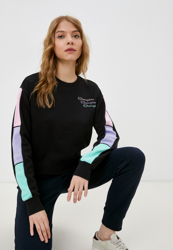 

Свитшот Champion, Черный, LEGACY Box Block Crewneck Croptop Sweatshirt