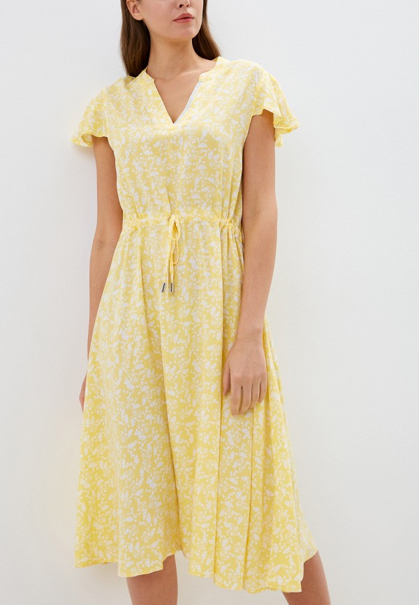 Платье Luhta желтого цвета