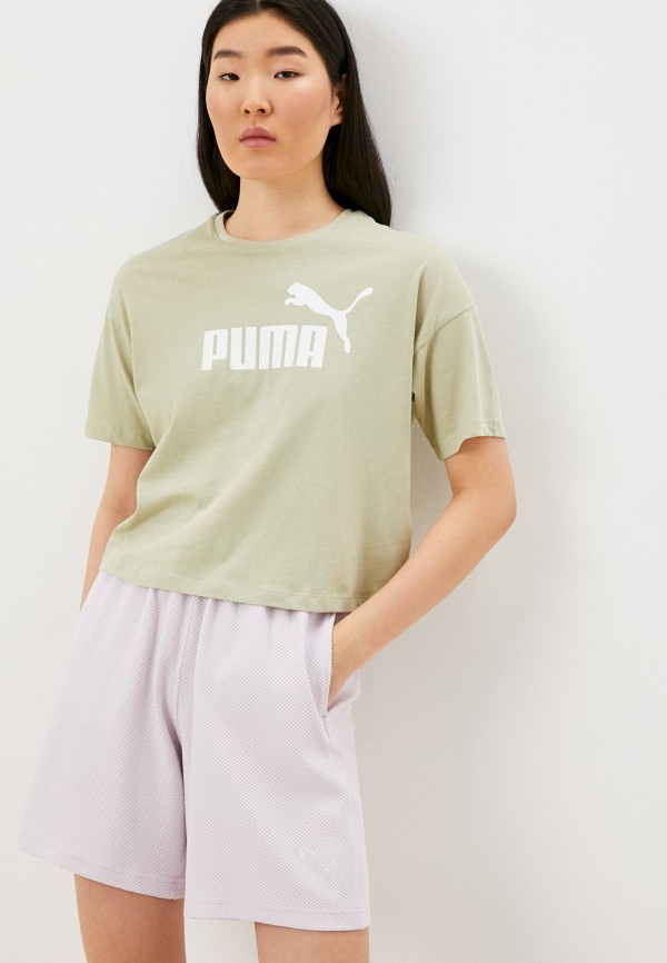 

Футболка PUMA, Зеленый, ESS Cropped Logo Tee