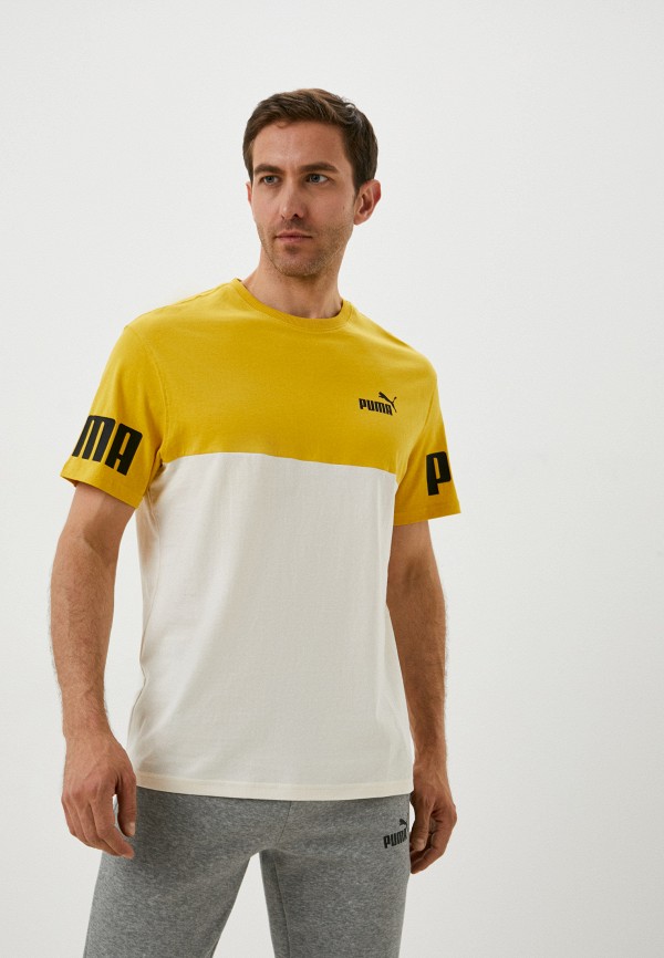 

Футболка PUMA, Желтый, Puma Power Colorblock Tee
