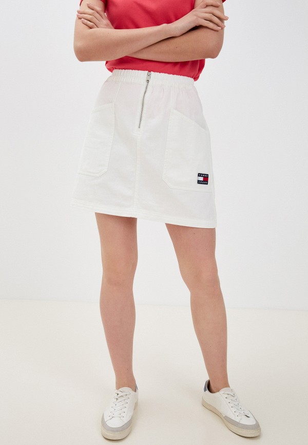 

Юбка джинсовая Tommy Jeans, Белый