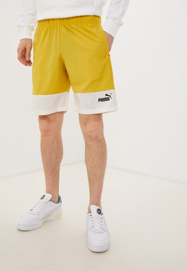 

Шорты спортивные PUMA, Желтый, Puma Power Colorblock Woven Shorts 9"