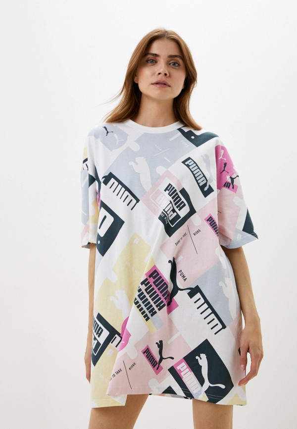 

Платье PUMA, Разноцветный, Brand Love AOP Tee Dress