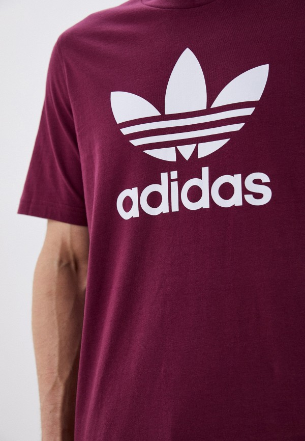 Футболка adidas Originals бордовый, размер 44, фото 3