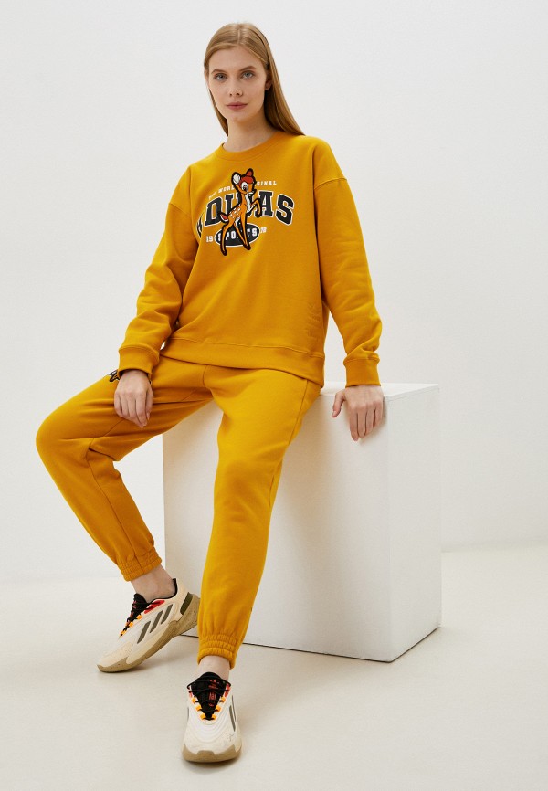 Брюки спортивные adidas Originals оранжевый, размер 46, фото 2