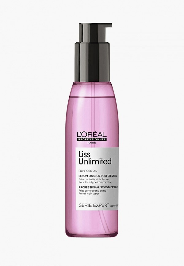 Сыворотка для волос L'Oreal Professionnel разглаживающая L'Oreal Professionnel Serie Expert Liss Unlimited для сияния и защиты от влажности, 125 мл