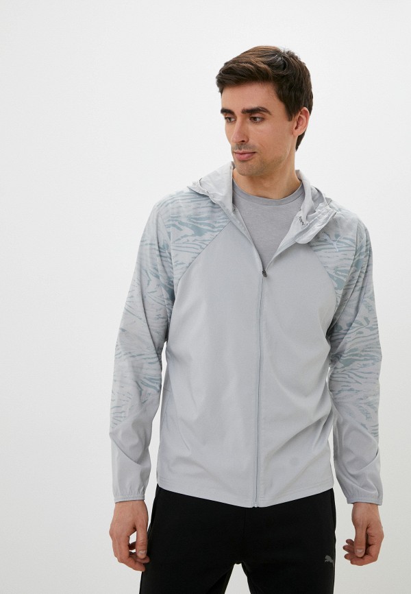 

Ветровка PUMA, Серый, RUN GRAPHIC HOODED JACKET