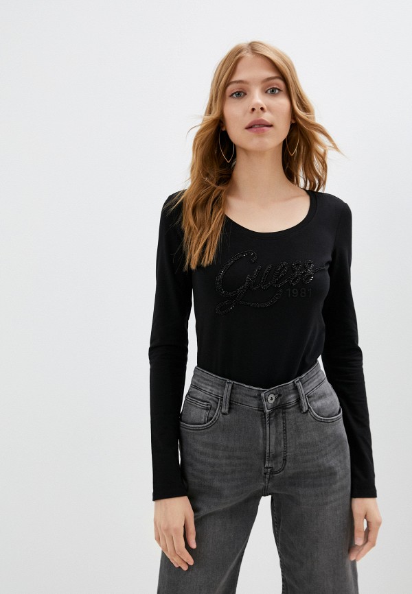 

Лонгслив Guess Jeans, Черный