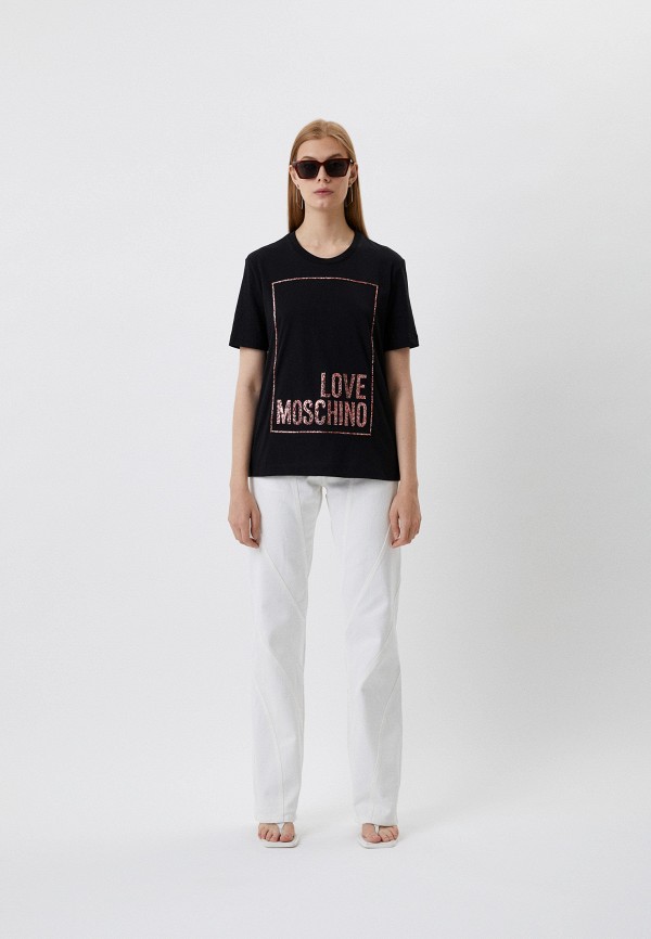 Футболка Love Moschino черный, размер 46, фото 2