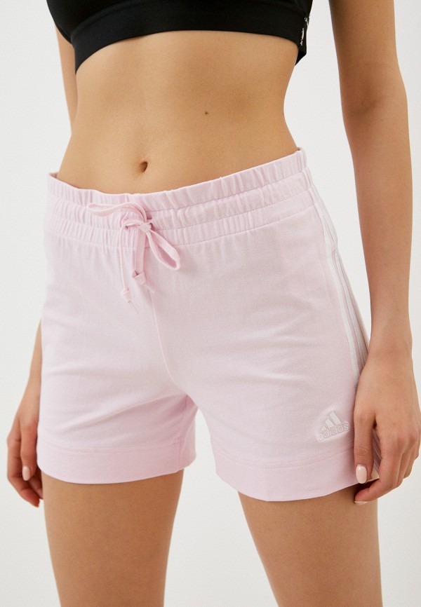 Шорты спортивные adidas розовый, размер 38