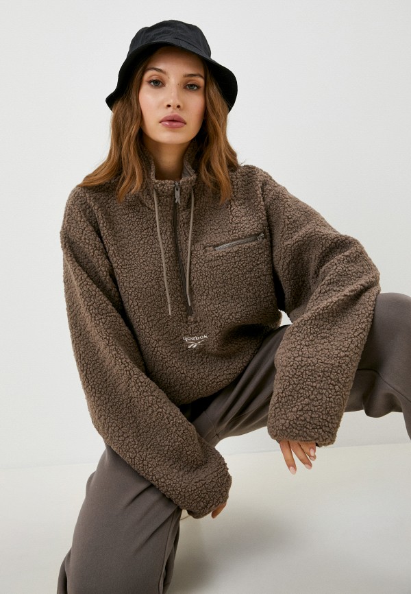

Куртка Reebok, Коричневый, CL ASOS SHERPA 1/2 ZIP