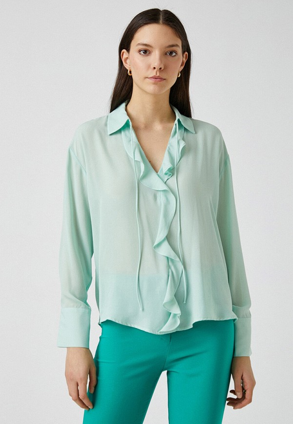 Блуза Koton бирюзового цвета