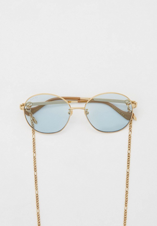 

Очки солнцезащитные и цепочка Gucci, Золотой, GG1090SA 004