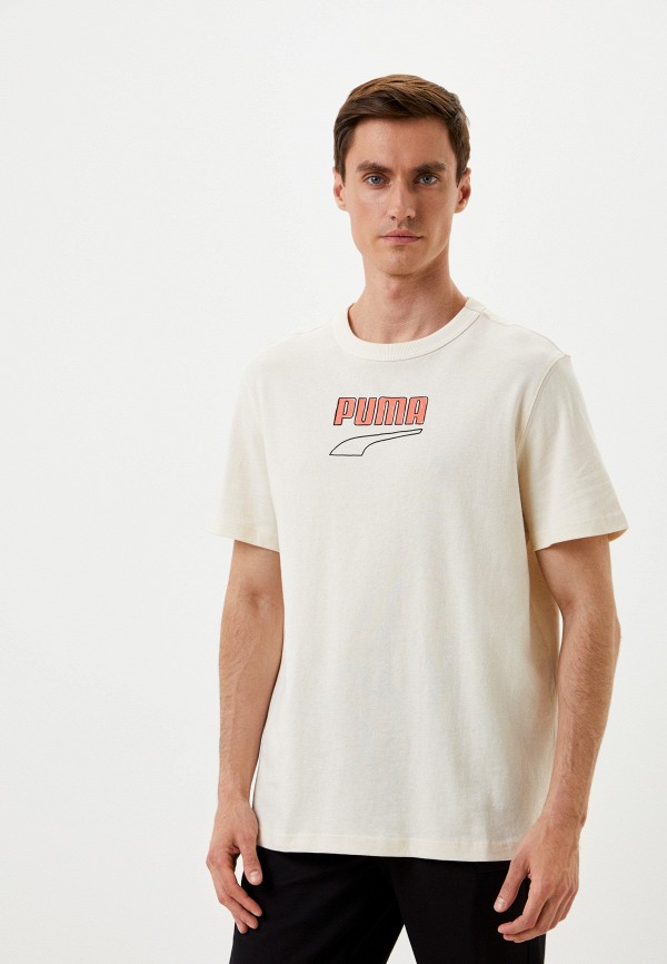 

Футболка PUMA, Бежевый, Downtown Logo Tee