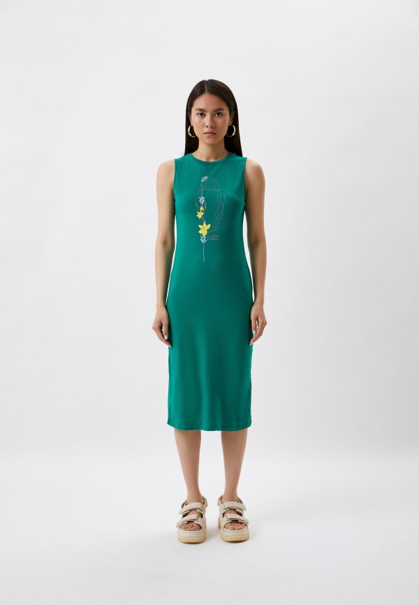 Платье Cavalli Class зеленого цвета